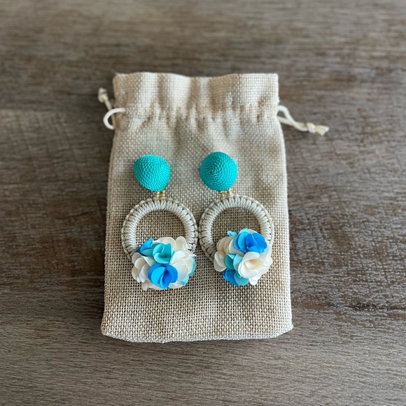 Handmade Jewelry - Handmade Statement Earrings – Caribbean Floral Hoop – Unique Boho Jewelry 🌺